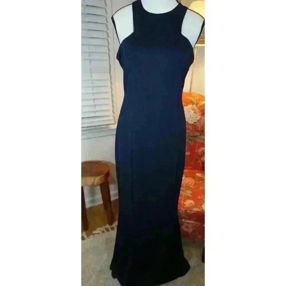 NWT Misguided Racer Neck Floor-Length Evening Gown, US 8 - Picture 2 of 15